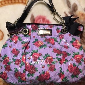 Betsey Johnson rose and sequin Print bag